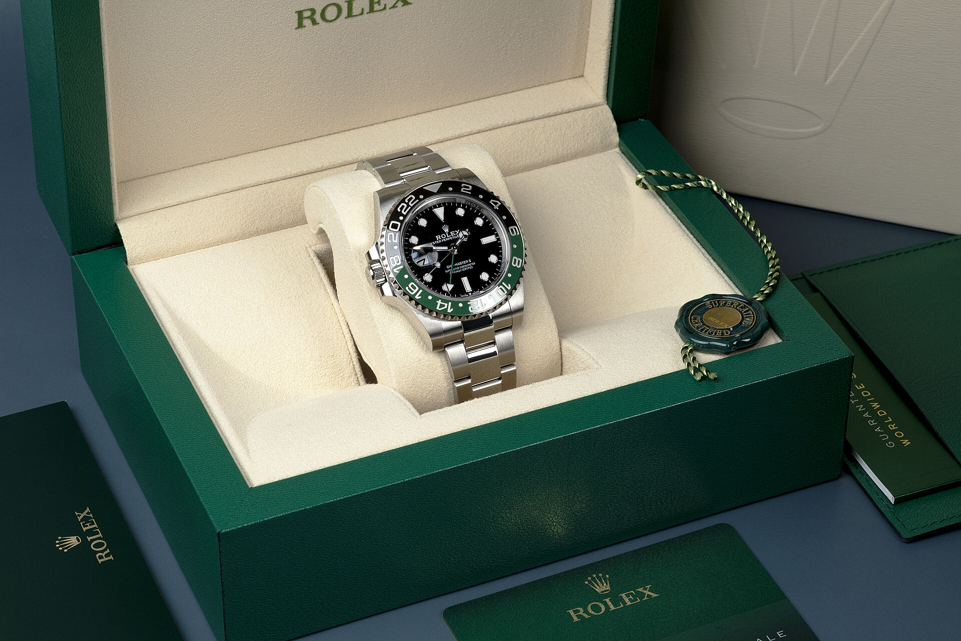 Rolex GMT-Master II Lefty Sprite Green And Black Bezel 126720VTNR-0002 Unworn