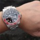 Rolex GMT Master II Silver Coke 40mm Black Red