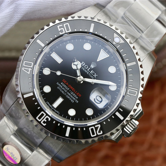 Rolex Sea Dweller Silver Black Dial 43mm