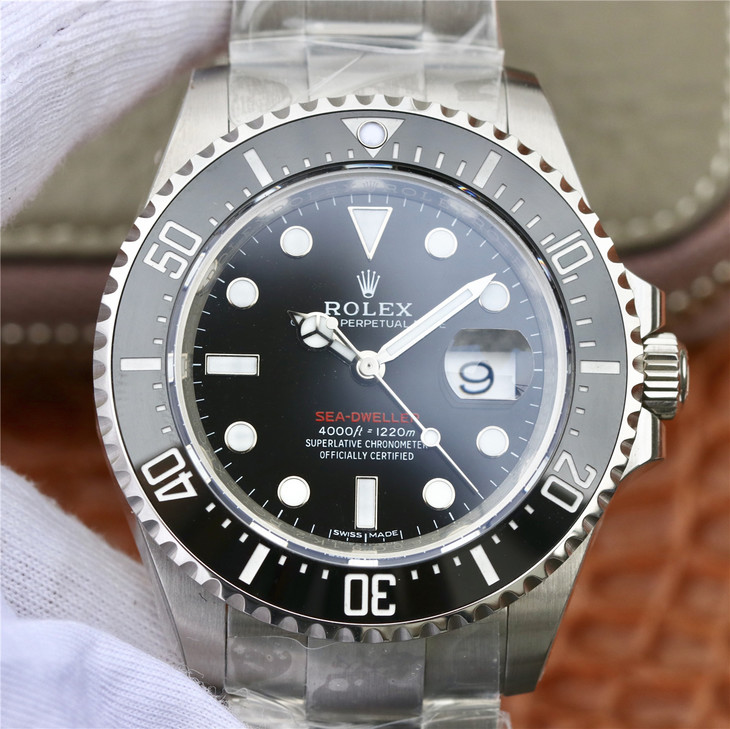 Rolex Sea Dweller Silver Black Dial 43mm