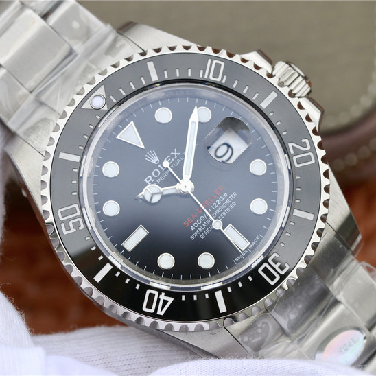 Rolex Sea Dweller Silver Black Dial 43mm