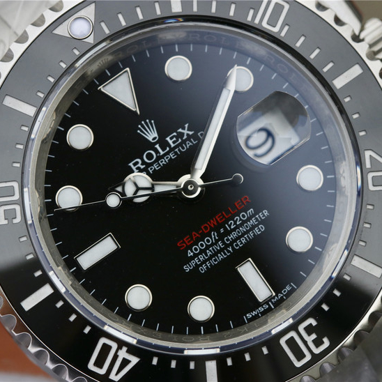 Rolex Sea Dweller Silver Black Dial 43mm