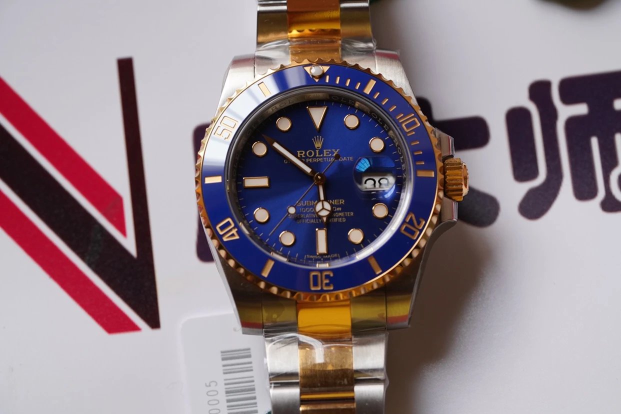 Rolex Perpetual Submariner m126613ln Series Gold Blue